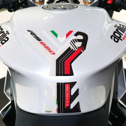 Adesivo 3D Paraserbatoio moto compatibile con Aprilia RS 660 Extrema 2023-2025