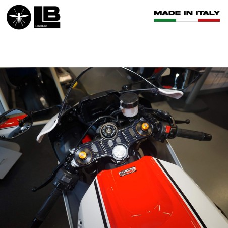 Selbstklebende 3D Lenkradgabelplatte kompatibel mit Yamaha R7 2021-25