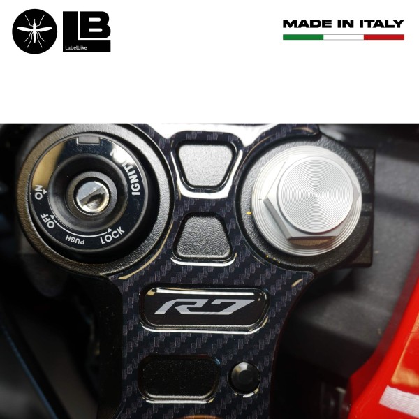 Adesivo 3D Protezione Piastra Forcella Sterzo compatibile con Yamaha R7 2021-25