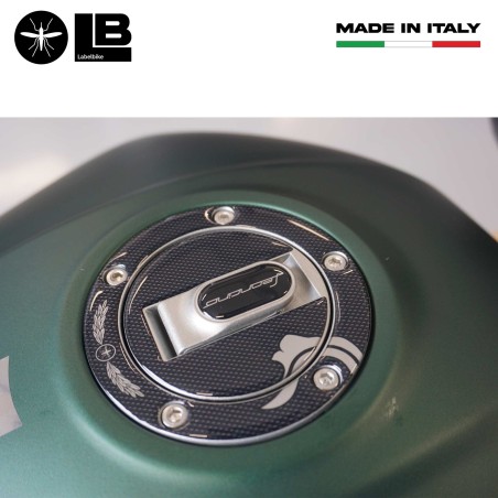 Protection 3D adhésive pour bouchon de réservoir compatible avec Benelli Leoncino 800