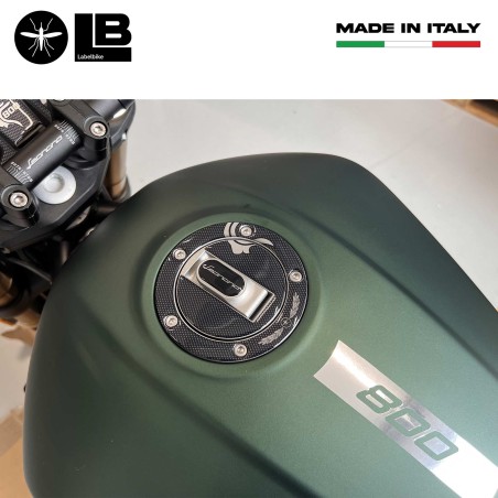 Protection 3D adhésive pour bouchon de réservoir compatible avec Benelli Leoncino 800