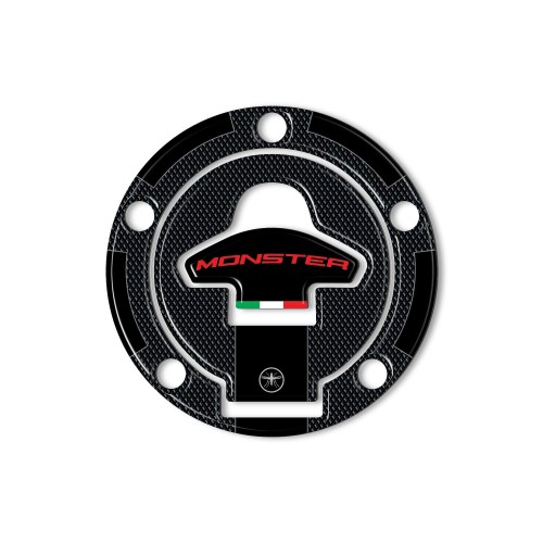 Adesivo 3D Protezione Tappo Serbatoio a 5 fori compatibile con Ducati Monster 2