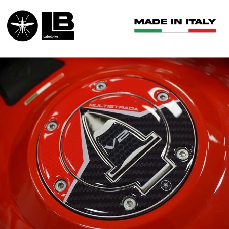 Adhesivo protector de tapón de depósito 3D compatible con Ducati Multistrada V2 2022