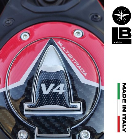Adesivo 3D Protezione Tappo Serbatoio compatibile con Ducati Multistrada V4 2021