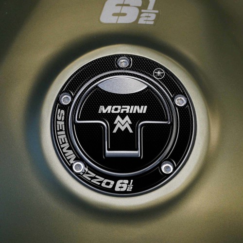 Pegatina 3D de protección del tapón del depósito compatible con Moto Morini SEIEMMEZZO SCR