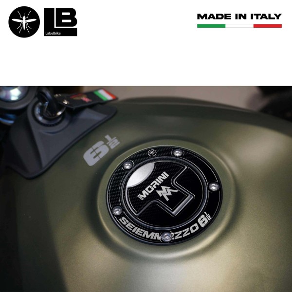 Pegatina 3D de protección del tapón del depósito compatible con Moto Morini SEIEMMEZZO SCR