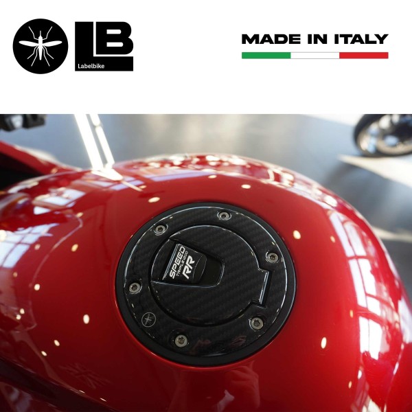 Pegatina 3D de protección del tapón del depósito compatible con Triumph Speed Triple 1200 RR