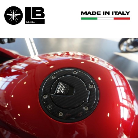 Pegatina 3D de protección del tapón del depósito compatible con Triumph Speed Triple 1200 RR