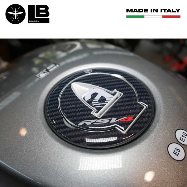 Adesivo 3D Protezione Tappo serbatoio Moto compatibile con Aprilia RSV4 2021-23