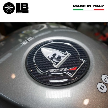 Adesivo 3D Protezione Tappo serbatoio Moto compatibile con Aprilia RSV4 2021-23