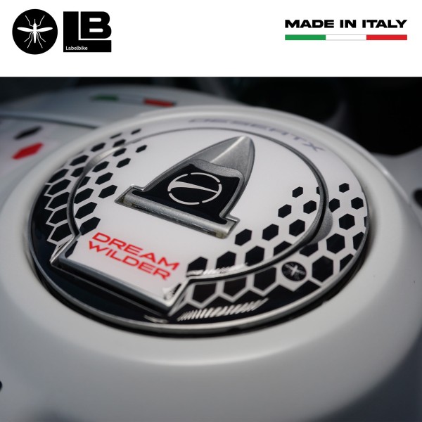 Autocollant 3D Bouchon de réservoir protection moto compatible avec Ducati DesertX