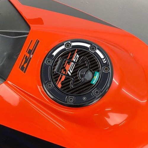 Adesivo 3D Protezione Tappo Serbatoio moto compatibile con KTM RC 125 2015-2021