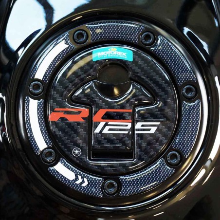 Adesivo 3D Protezione Tappo Serbatoio moto compatibile con KTM RC 125 2022