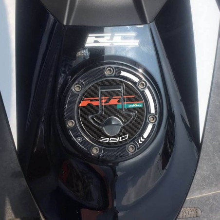 Adesivo 3D Protezione Tappo Serbatoio moto compatibile con KTM RC 390 2015-2020