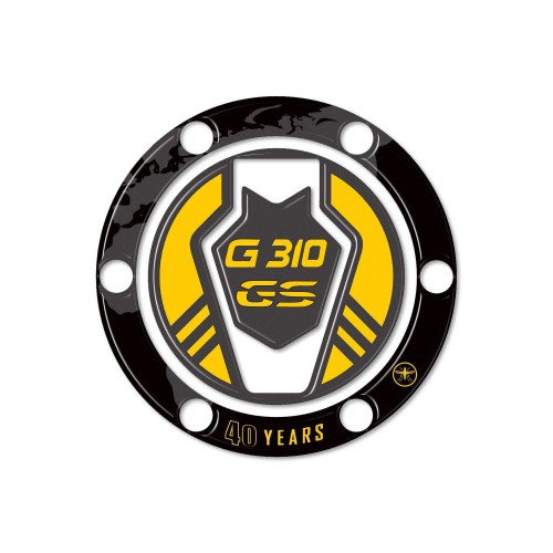 Adesivo 3D tappo serbatoio compatibile con BMW G 310 GS 40th ann. 2017-2023 2