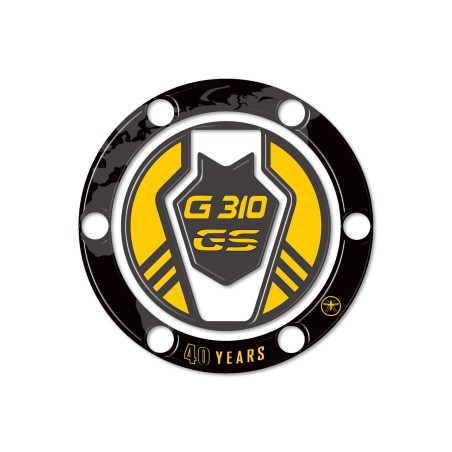 Adesivo 3D tappo serbatoio compatibile con BMW G 310 GS 40th ann. 2017-2023