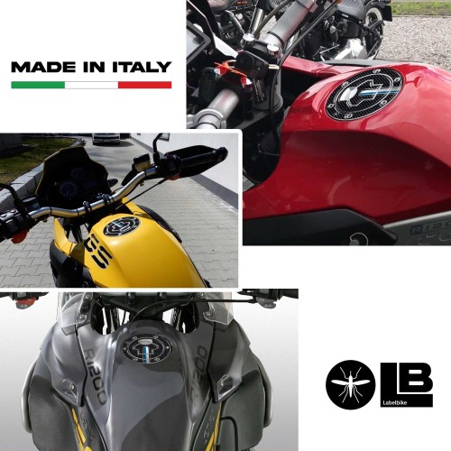 Adhesivo 3D para el tapón del depósito compatible con motos BMW hasta 2025 Carbon 2