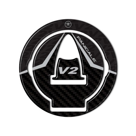 3D Tank cap sticker compatible with Ducati Panigale V2 bike 2020-2024