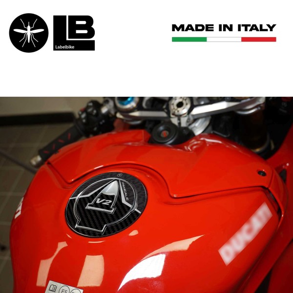 Autocollant 3D pour bouchon de réservoir compatible avec la moto Ducati Panigale V2 2020-2024