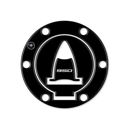 ADHESIVO 3D gel para MOTO Tapa depósito compatible DUCATI MULTISTRADA 950 negro