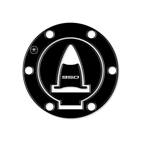 ADESIVO gel 3D per Tappo Serbatoio MOTO compatibile DUCATI MULTISTRADA 950 nero