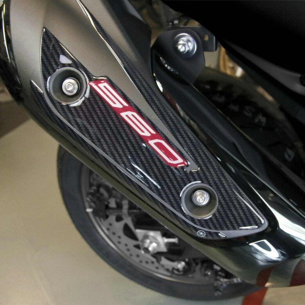 Adesivo gel 3D protezione carter marmitta compatibile Yamaha Tmax 560 2020-2025