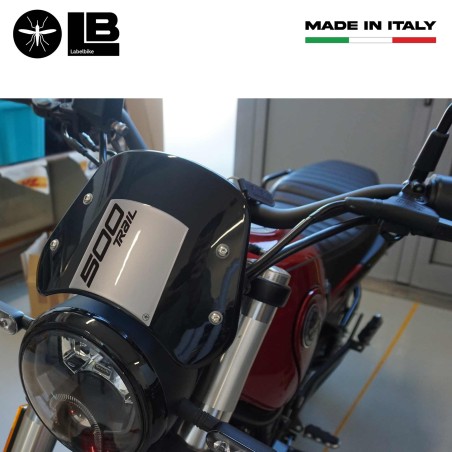 Adhesive gel 3D Windshield protector compatible with Benelli Leoncino 500 Trail