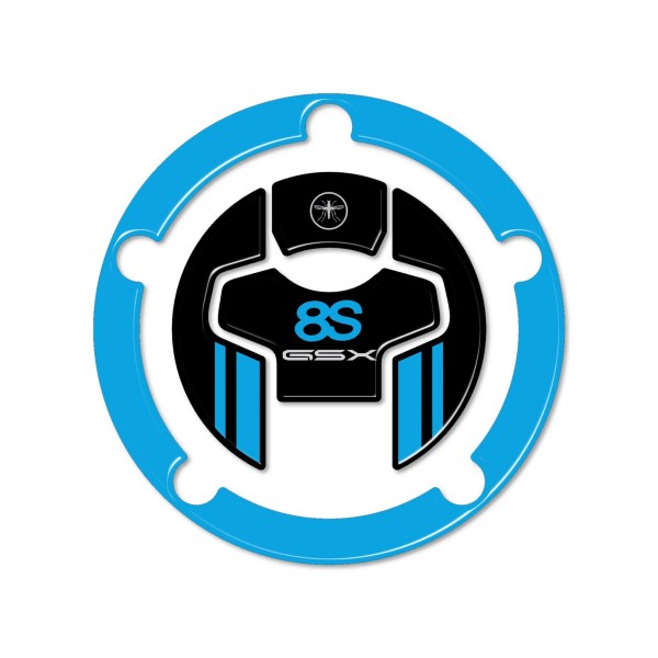 Gel adhésif 3D Protection du bouchon de réservoir moto compatible avec Suzuki GSX-8S