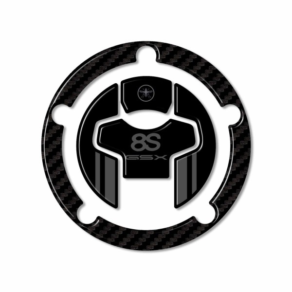 Adhesive Gel 3D Tankdeckelschutz Motorrad kompatibel mit Suzuki GSX-8S