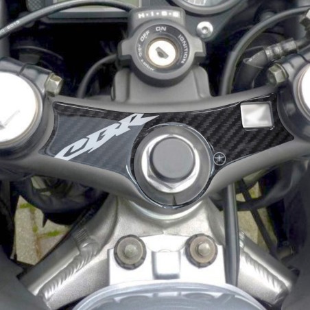 Adesivo Honda protezione piastra sterzo forcella moto Cbr600f logo honda bianco