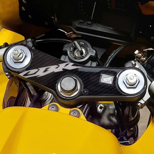 Adesivo Honda Protezione piastra sterzo forcella moto Cbr600rr 2003-04 Bianco
