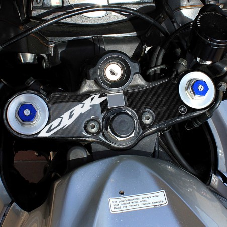 Adesivo Honda protezione piastra sterzo forcella moto cbr600rr 2007-25 bianco
