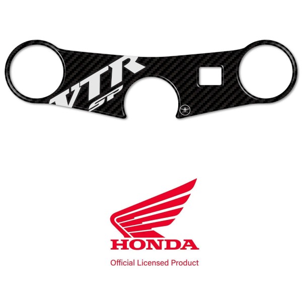 Adesivo Honda protezione piastra sterzo forcella moto VTR-SP1-SP2 logo bianco