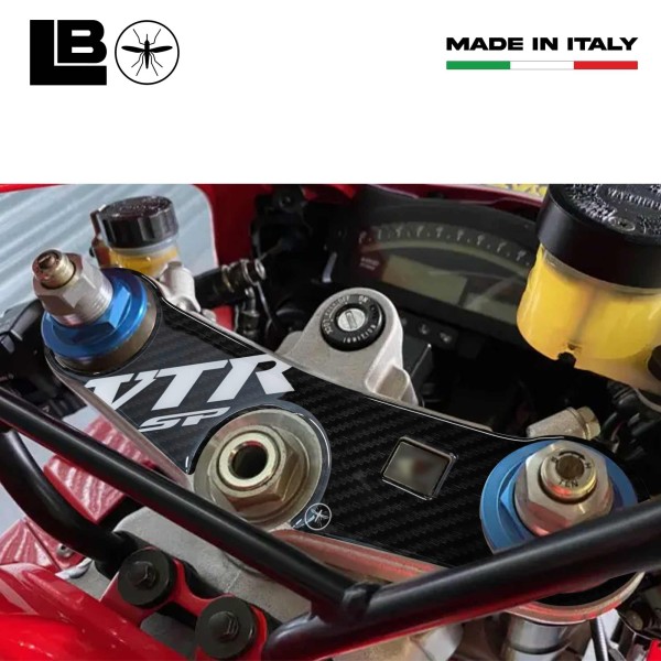 Adesivo Honda protezione piastra sterzo forcella moto VTR-SP1-SP2 logo bianco