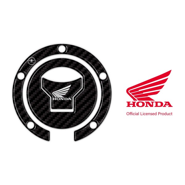 Adesivo Honda Protezione tappo serbatoio moto a 5 fori - Logo Honda Bianco