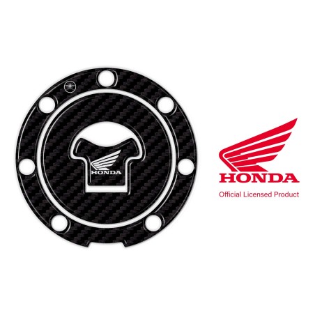 Adesivo Honda Protezione tappo serbatoio moto a 7 fori - Logo Honda Bianco