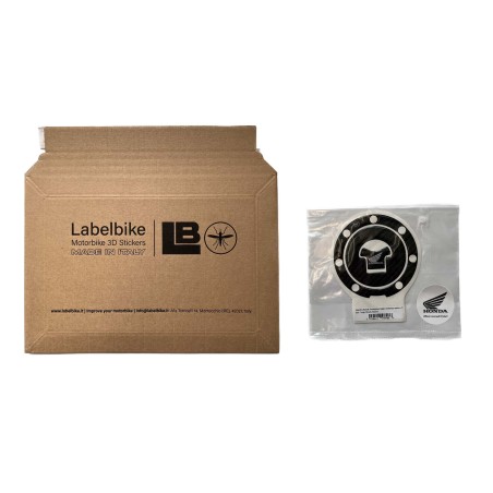 Adesivo Honda Protezione tappo serbatoio moto a 7 fori - Logo Honda Bianco