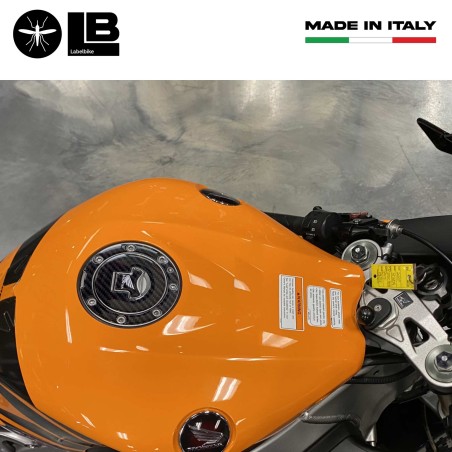 Adesivo Honda Protezione tappo serbatoio moto a 7 fori - Logo Honda Bianco