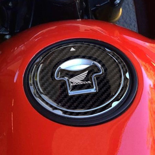 Honda Aufkleber Motorradtankdeckel Schutz ohne Löcher - Honda Logo Weiß