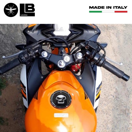 Adhesivo Honda Protección de la tapa del depósito de la moto sin agujeros - Logo Honda Blanco