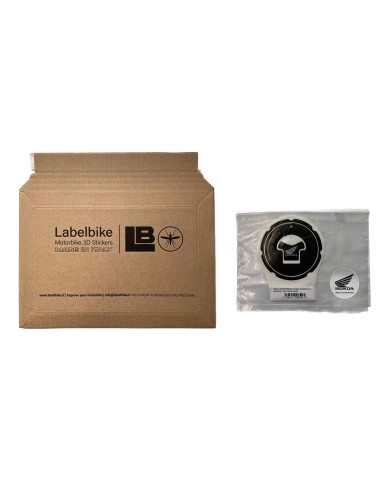 Autocollant Honda Protection de bouchon de réservoir de moto sans trous - Logo Honda Blanc