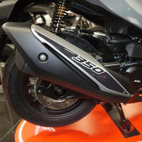 Adesivo in resina 3D Protezione Marmitta compatibile con Honda Forza 350 2022-25