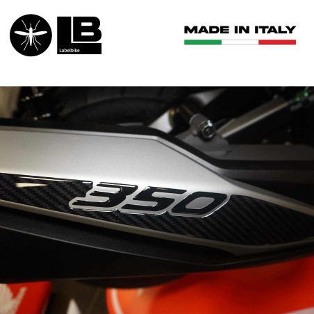Adesivo in resina 3D Protezione Marmitta compatibile con Honda Forza 350 2022-25