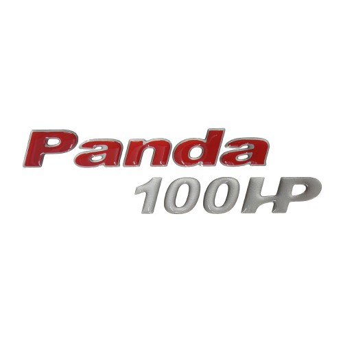 Pegatina de gel de resina 3D escrito Panda 100 CV emblema del coche compatible con Fiat
