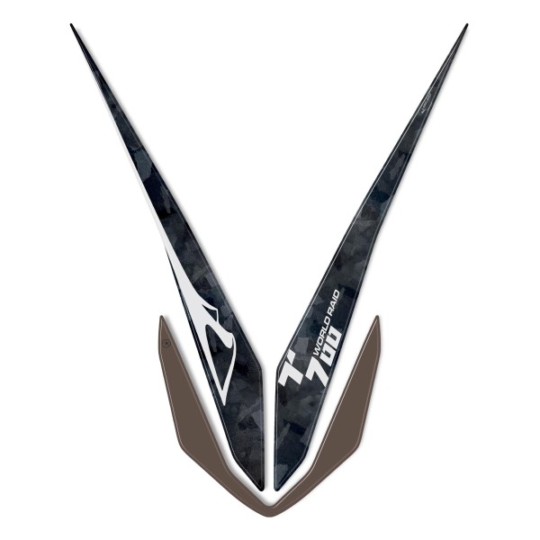 Adhesivo guardabarros alto compatible con Yamaha Tenere 700 World Raid - Negro