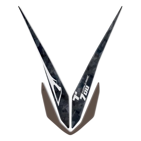 Adesivo Parafango alto moto compatibile con Yamaha Tenere 700 World Raid - Nero