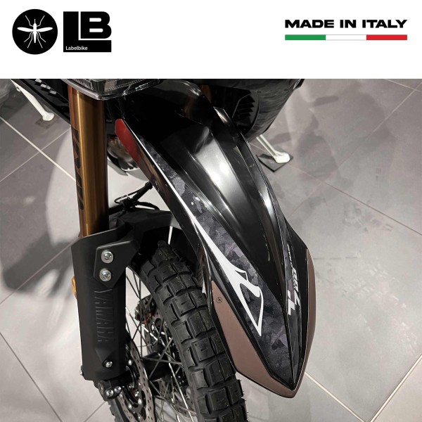Autocollant pour garde-boue haut de moto compatible avec Yamaha Tenere 700 World Raid - Noir