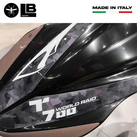 Motorbike High Mudguard Sticker compatible with Yamaha Tenere 700 World Raid - Black