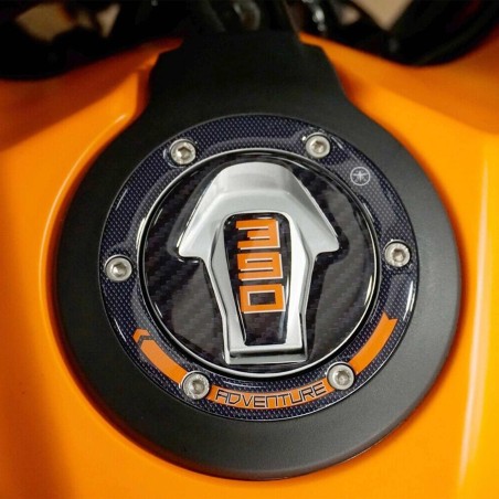 Adesivo protezione Tappo moto in resina gel 3D compatibile KTM 390 adventure
