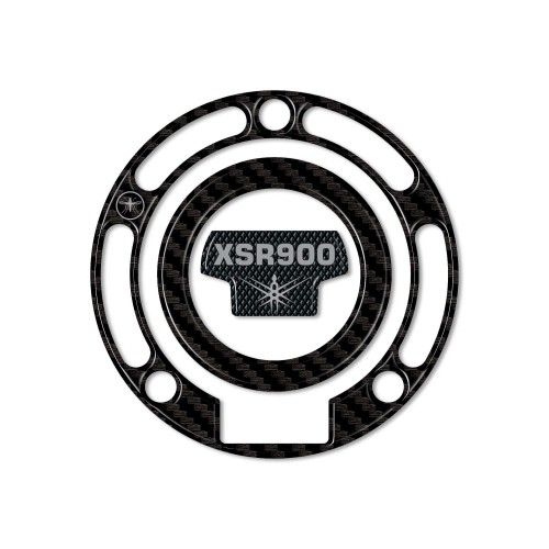 Adesivo resina 3D Protezione tappo serbatoio compatibile con Yamaha XSR900 nero 2
